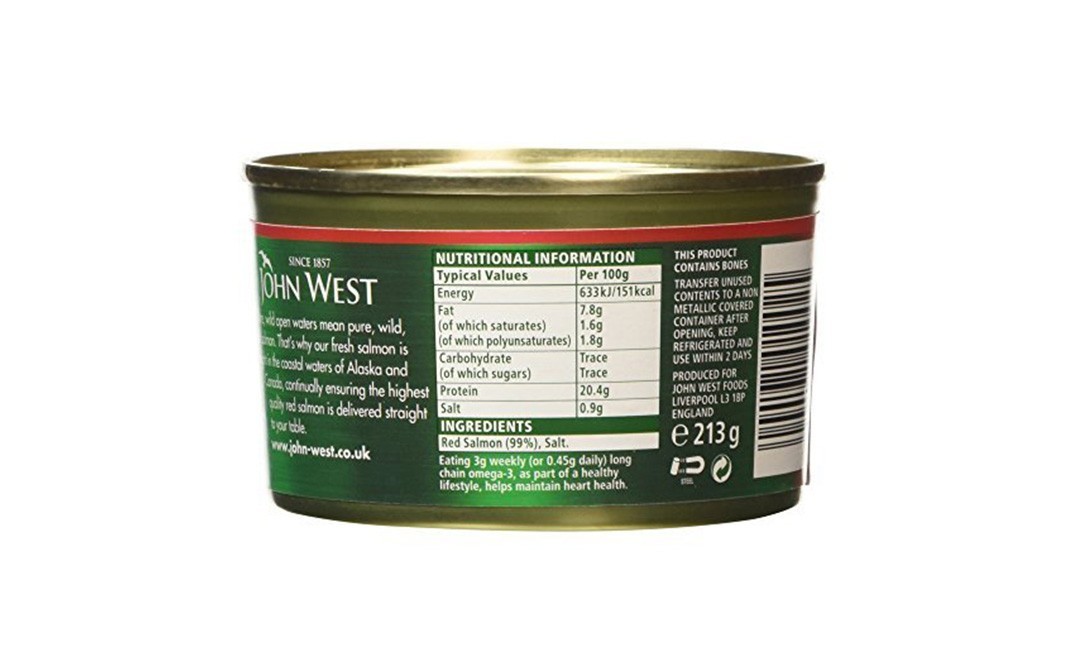 John West Wild Pacific Red Salmon    Tin  213 grams